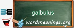 WordMeaning blackboard for galbulus